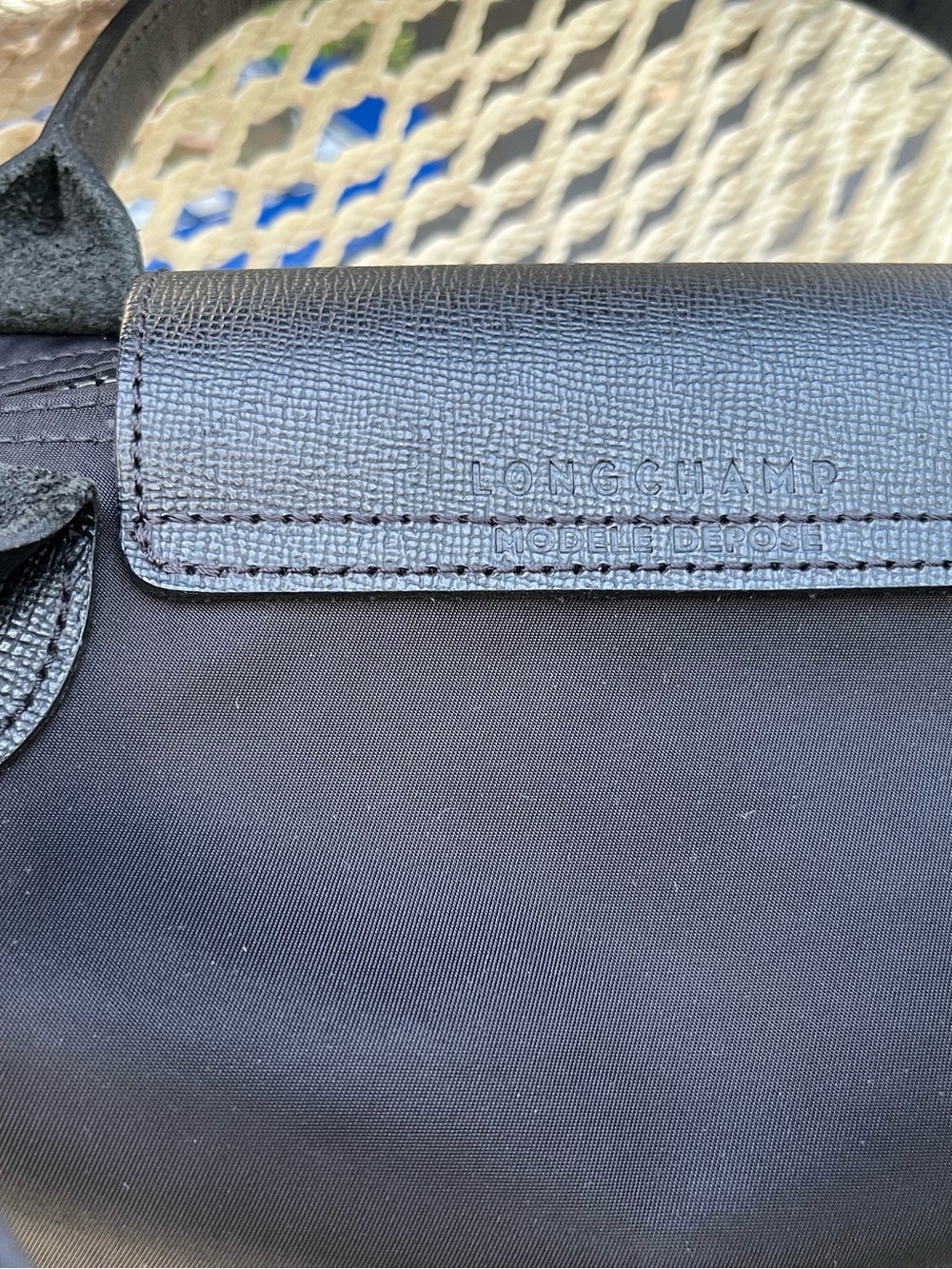 Longchamp Le Pliage Neo small crossbody black nylon silver hardware leather trim - Picture 7 of 10